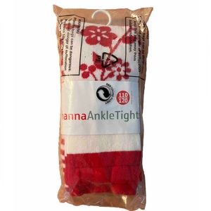 Red and White ankle tights